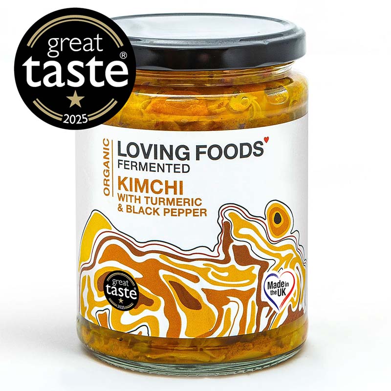 Loving Foods Organic Kimchi - Turmeric & Black Pepper 475G