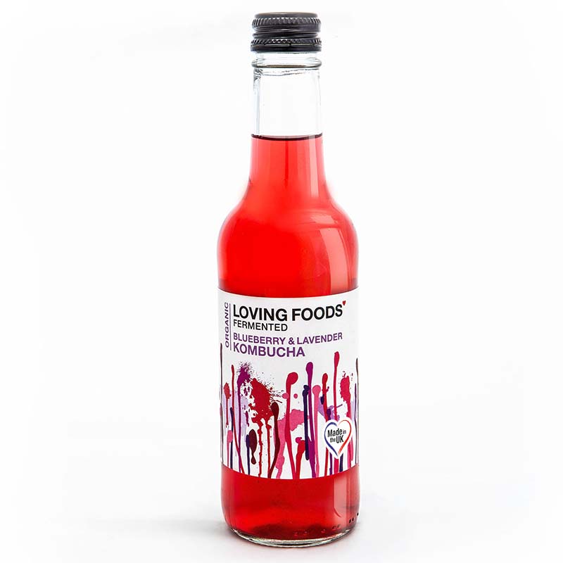 Loving Foods Organic Kombucha - Blueberry & Lavender 330Ml