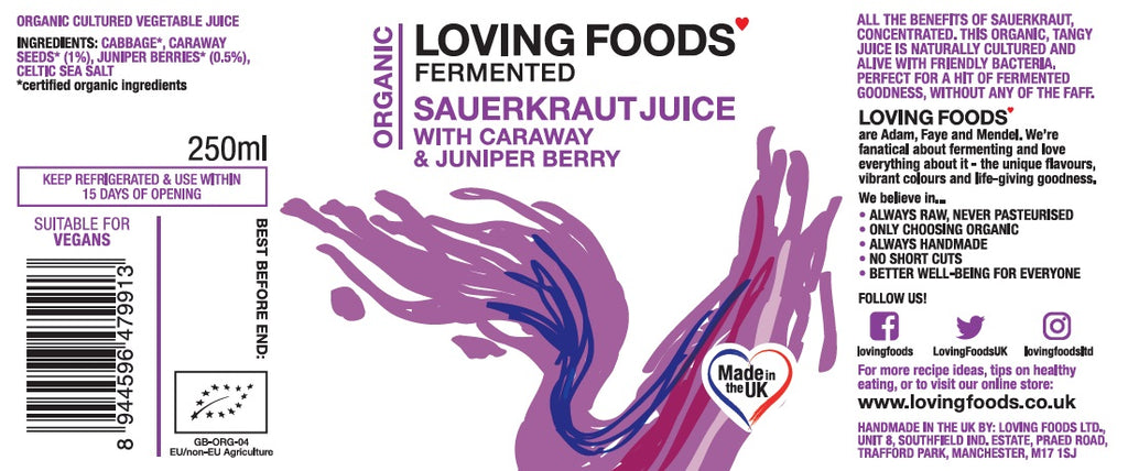 Organic Sauerkraut Juice with Caraway & Juniper Berries